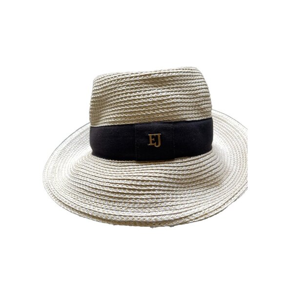 Eric Javits Squishee Instinct Hat Womens One Size Natural Black Sun UPF 50+ - Picture 1 of 14